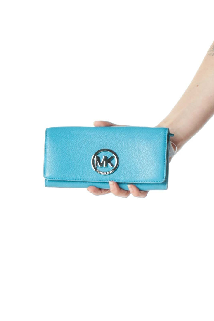 Teal Blue Leather Wallet