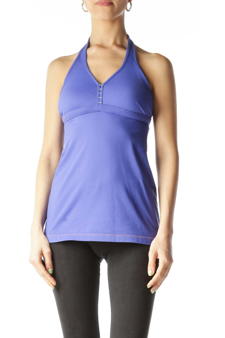 Purple Haltered Yoga Tank