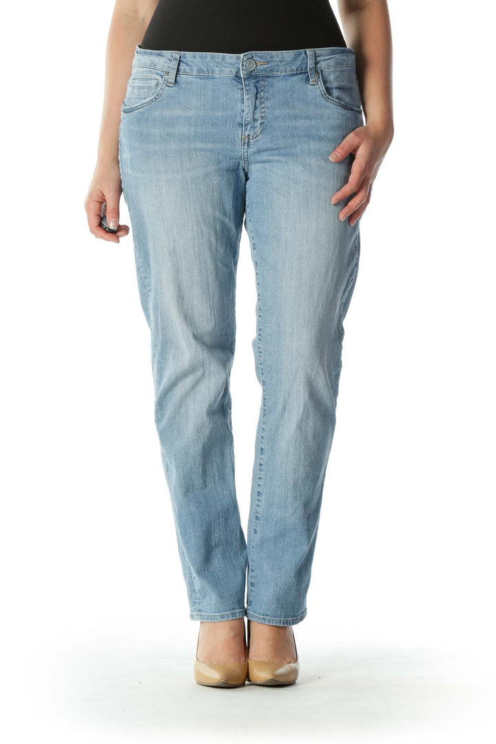 Blue Light Wash Denim Skinny Jeans