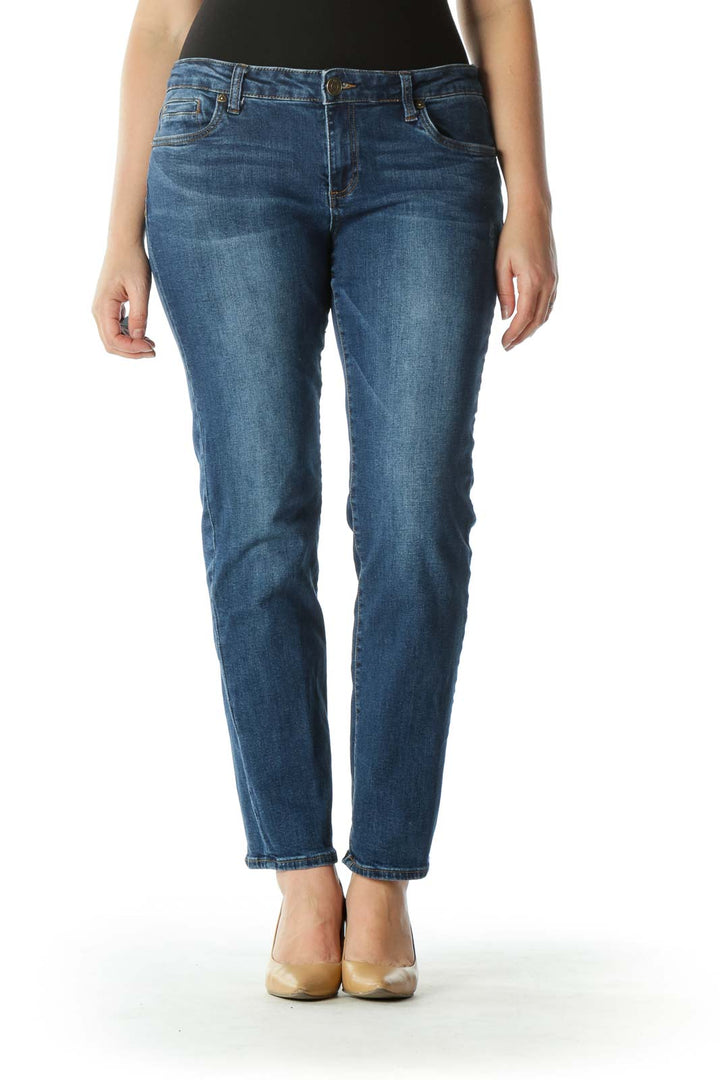 Blue Medium Washed Denim Skinny Jeans