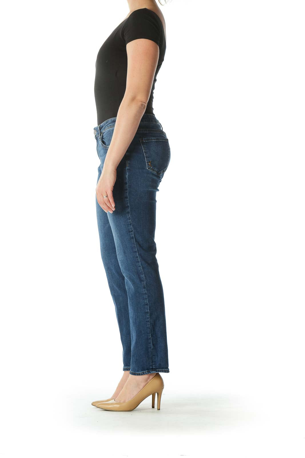 Blue Medium Washed Denim Skinny Jeans