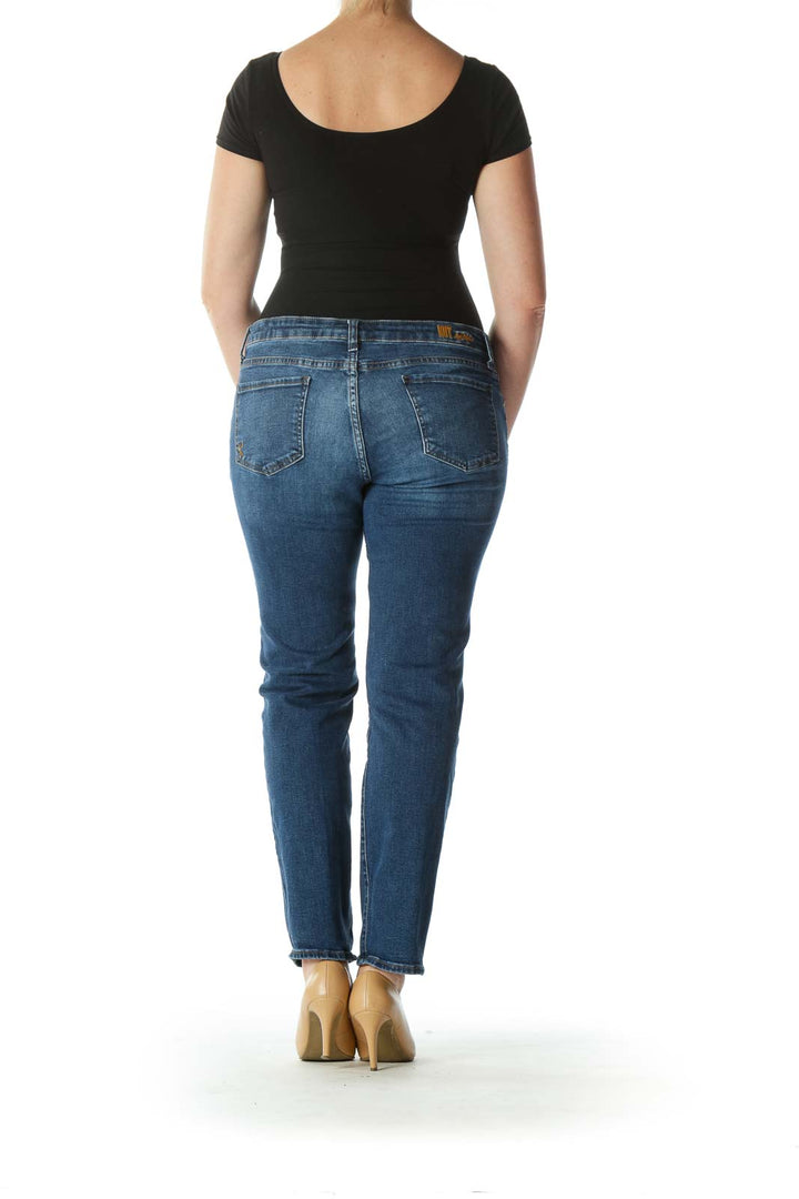 Blue Medium Washed Denim Skinny Jeans