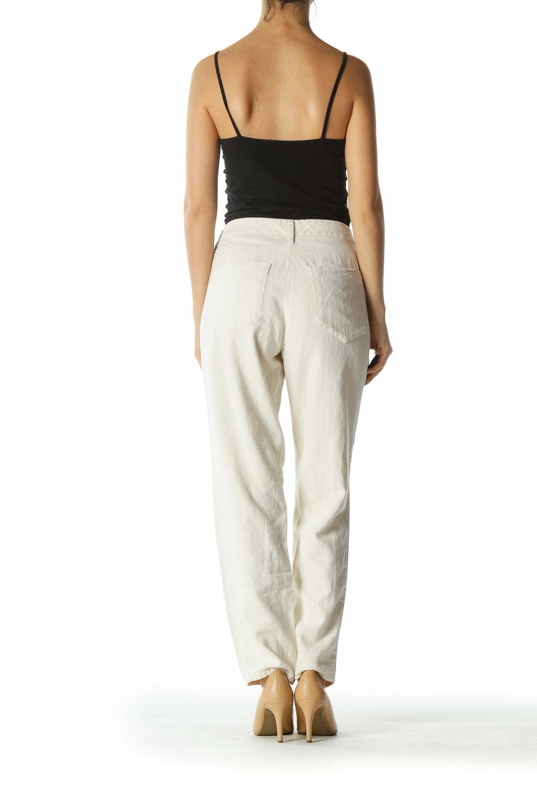 Beige Slim-Fit Pant