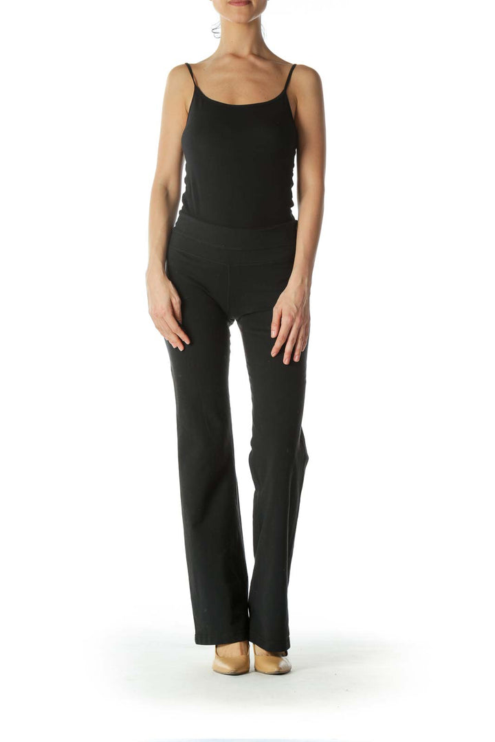 Black Stretchy Flared Sports Pants