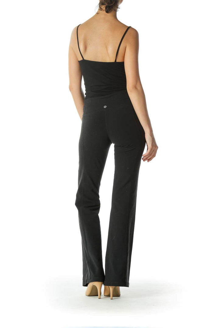 Black Stretchy Flared Sports Pants