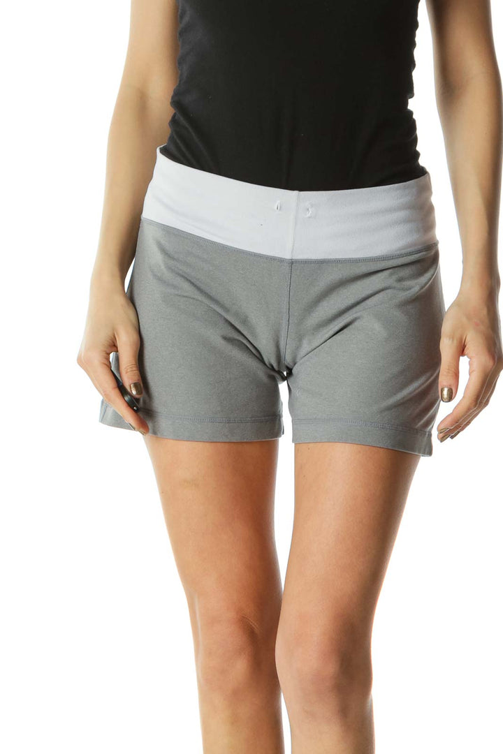 Gray Stretch Activewear Shorts