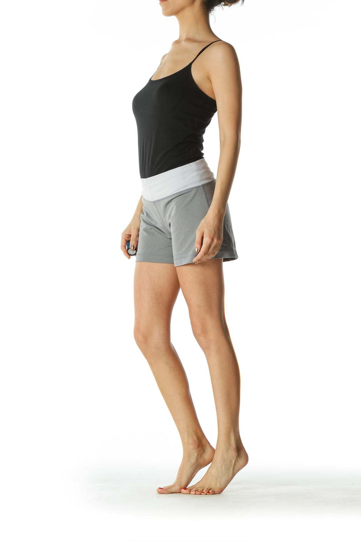 Gray Stretch Activewear Shorts