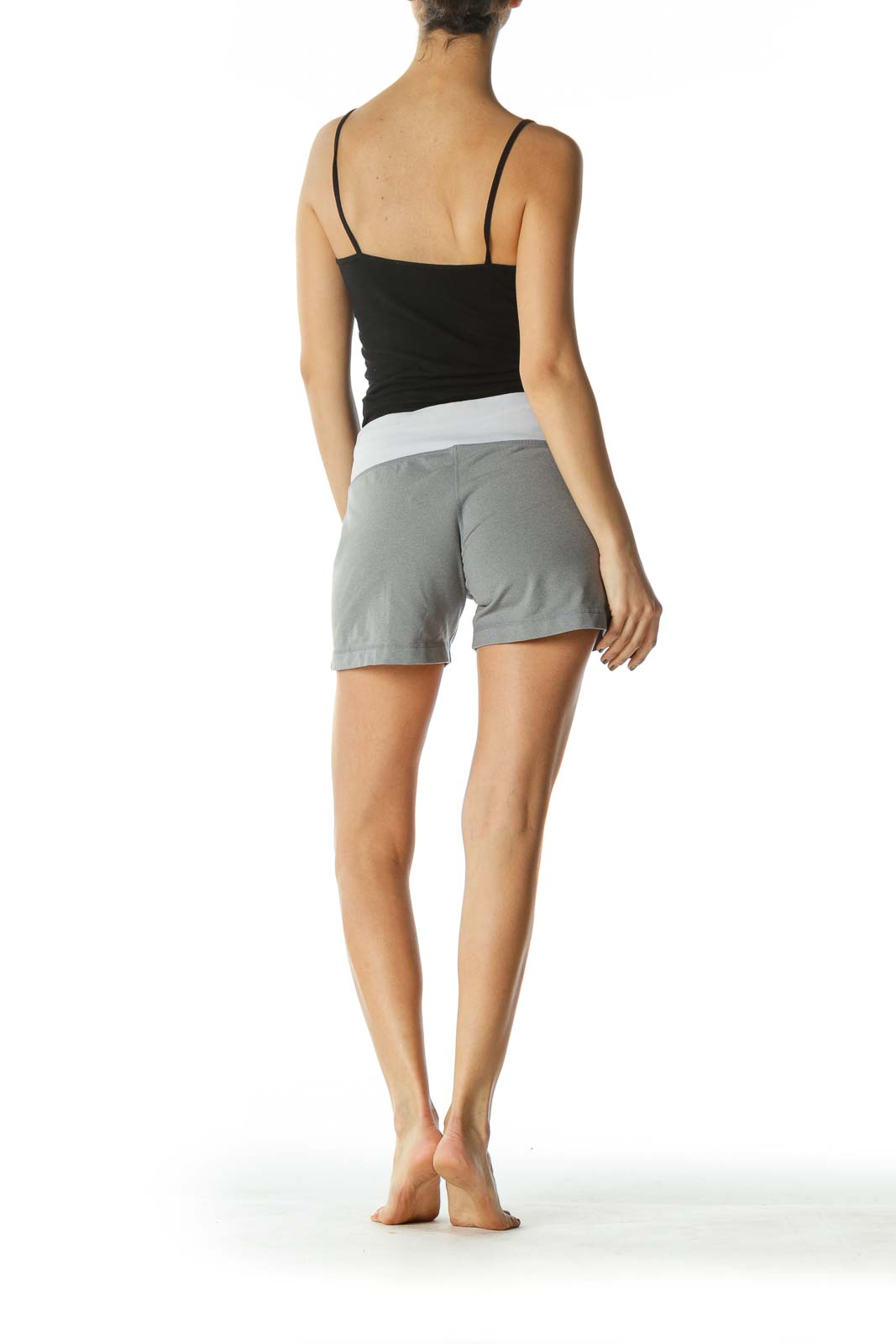 Gray Stretch Activewear Shorts