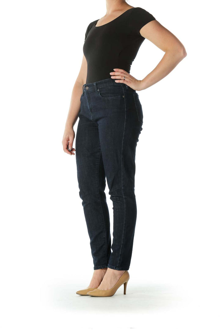 Blue Dark Wash Skinny Denim