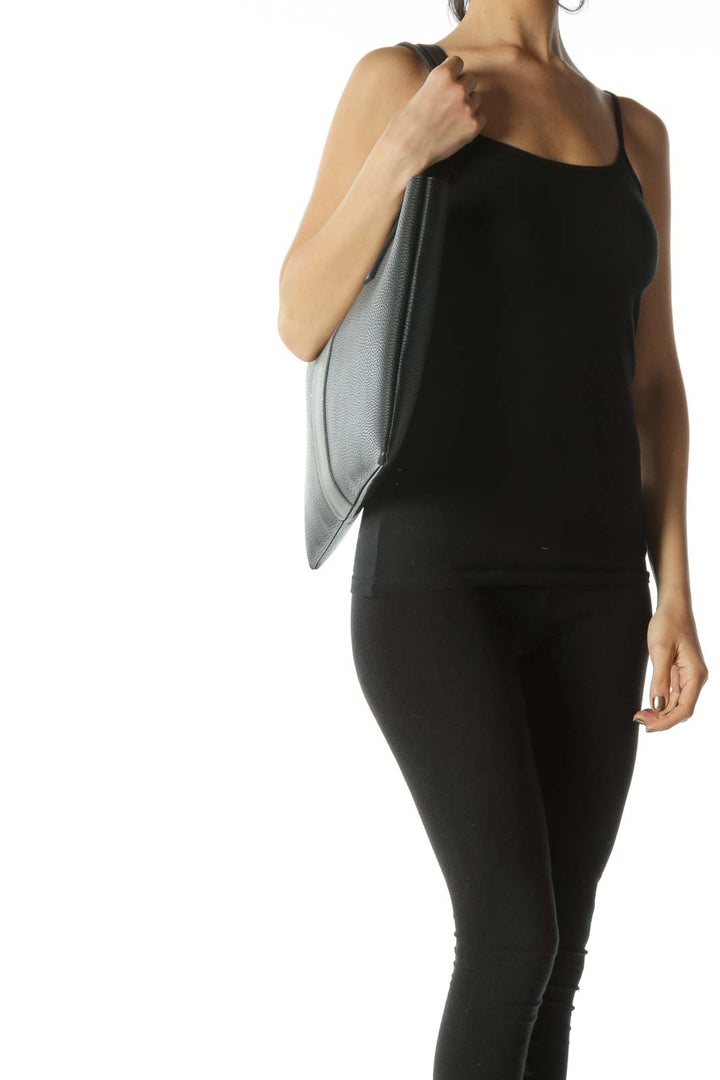 Black and Gray Color Block Light-Weight Shoulder Bag