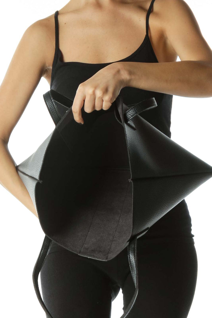 Black and Gray Color Block Light-Weight Shoulder Bag