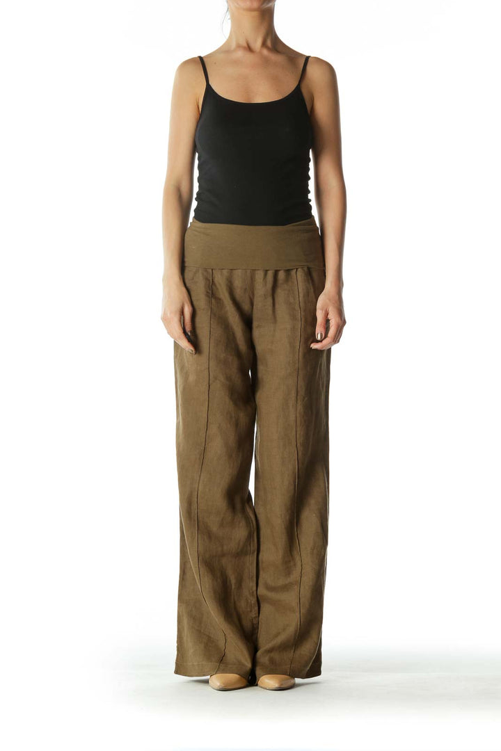 Green Gaucho Pants