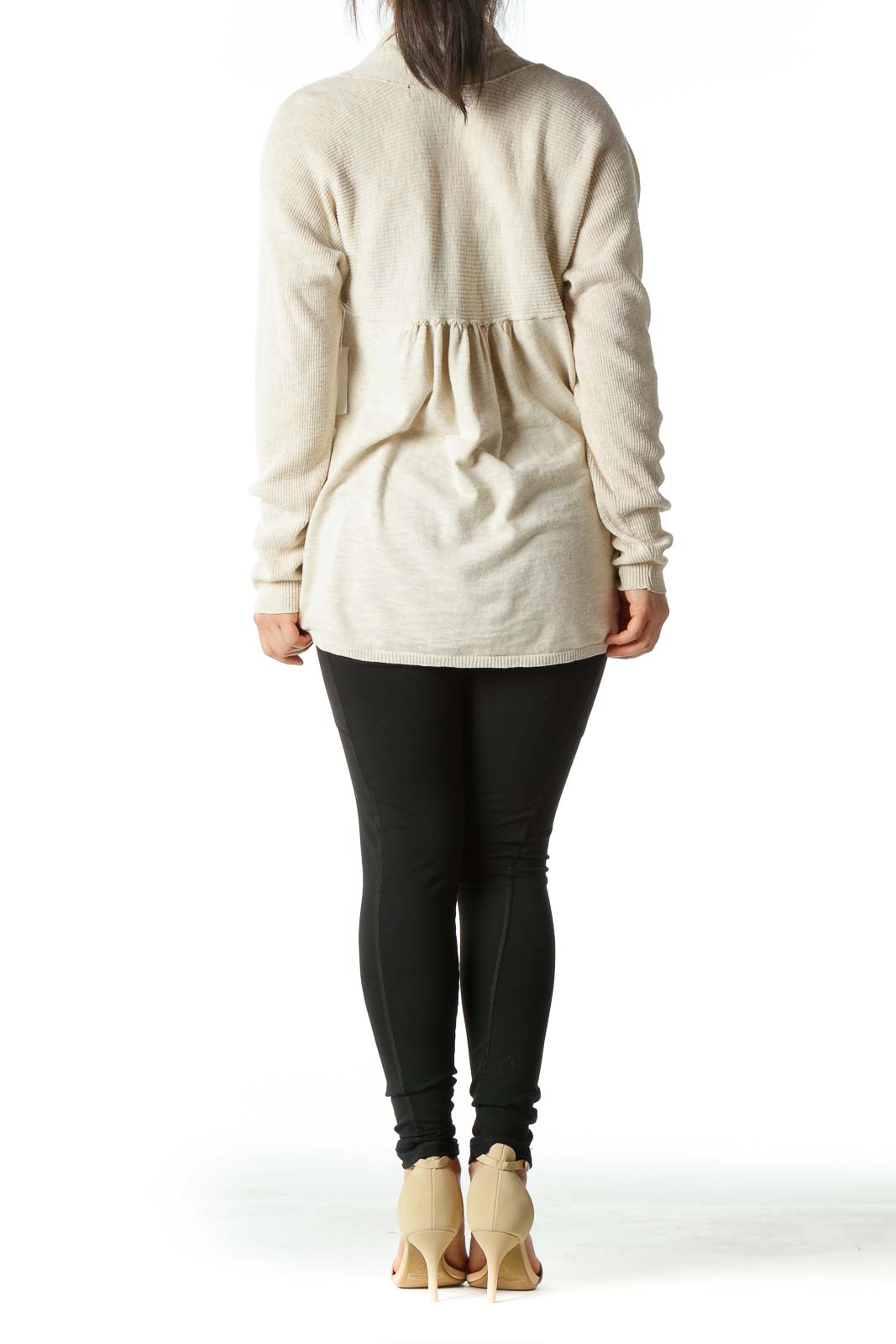 Beige Open Cardigan