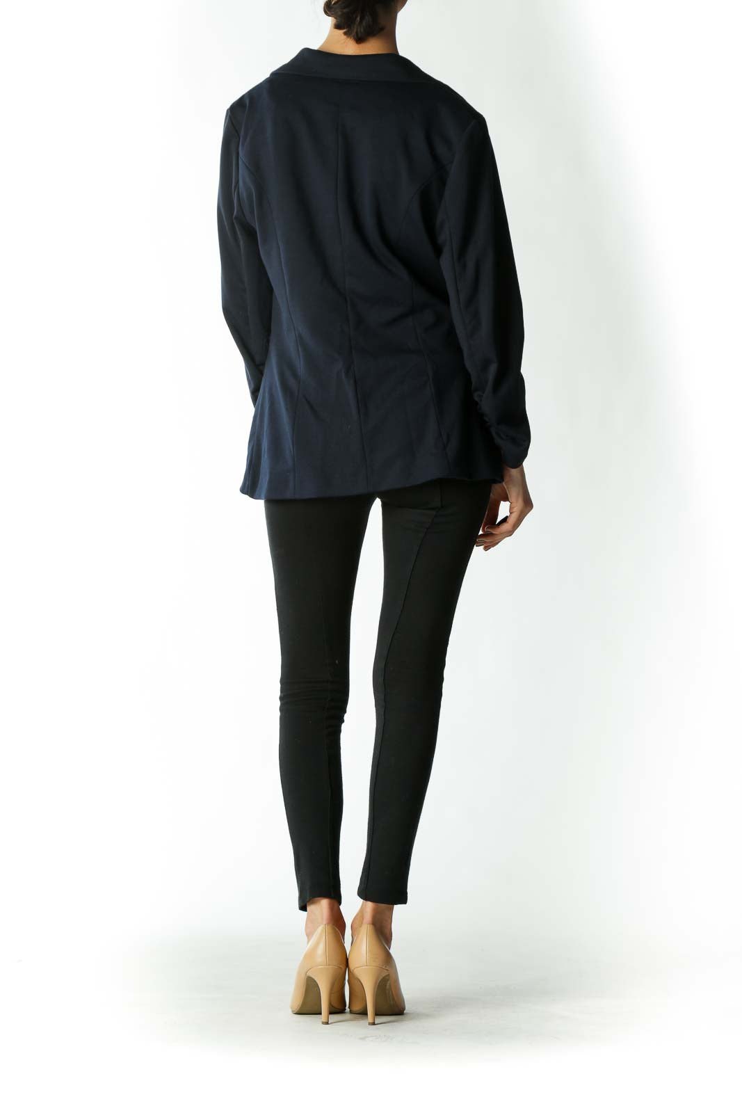 Navy Buttoned Blazer