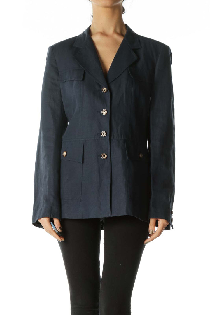 Navy Button Pocket Blazer