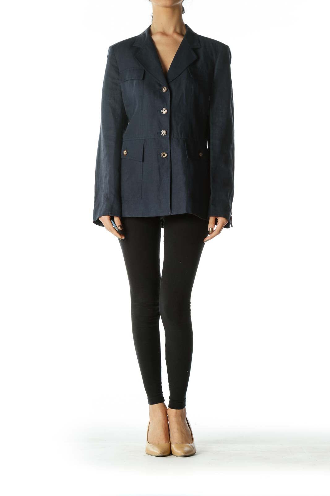 Navy Button Pocket Blazer