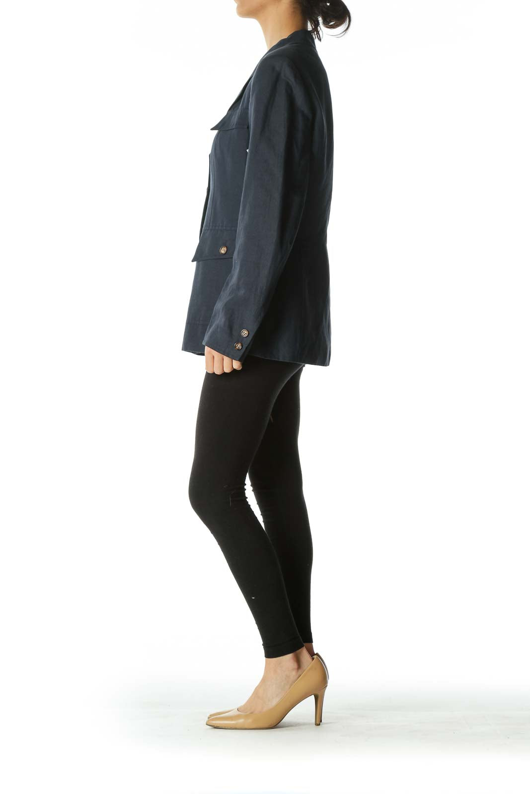 Navy Button Pocket Blazer