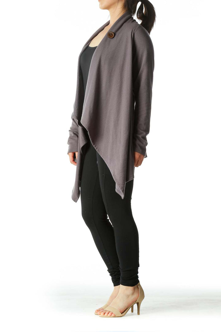 Gray Poncho Loose Jacket