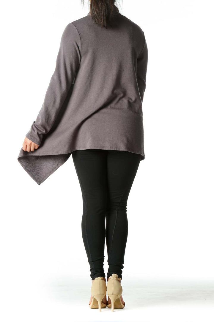 Gray Poncho Loose Jacket