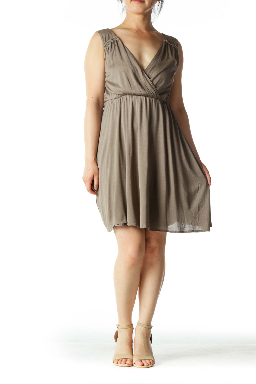 Gray Empire Waist Dress