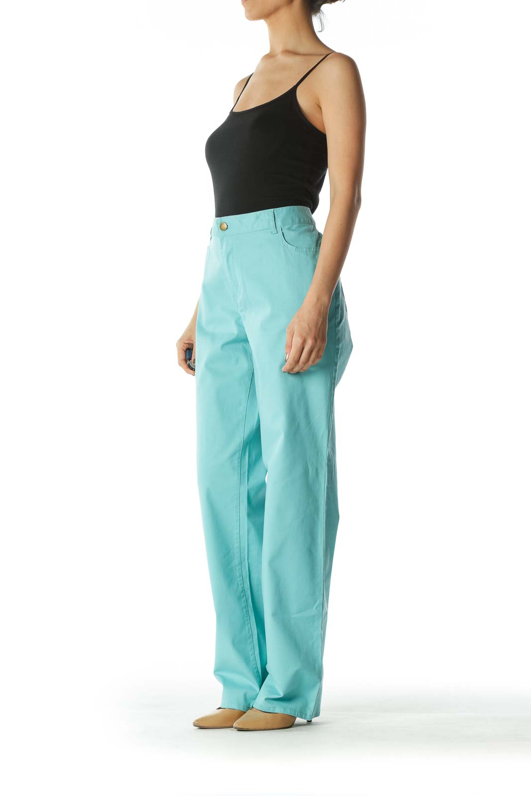 Blue Turquoise Straight Leg Pants