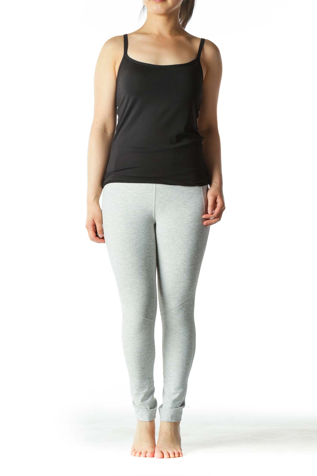 Gray Capri Yoga Pants