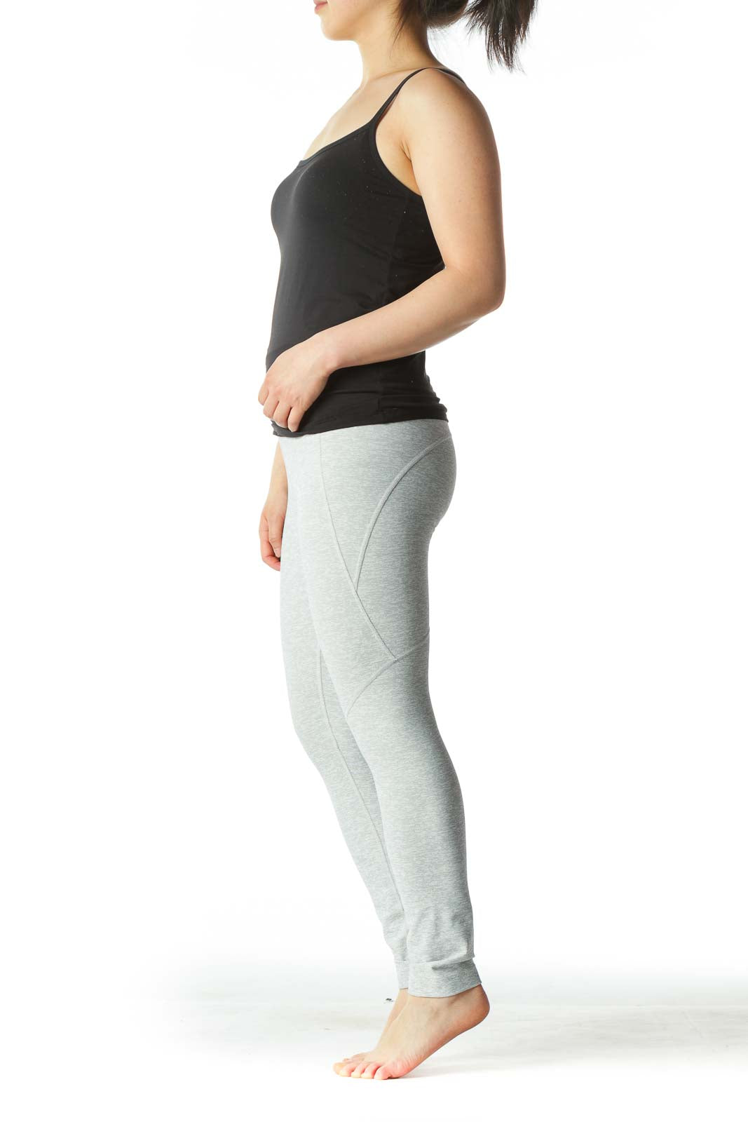 Gray Capri Yoga Pants