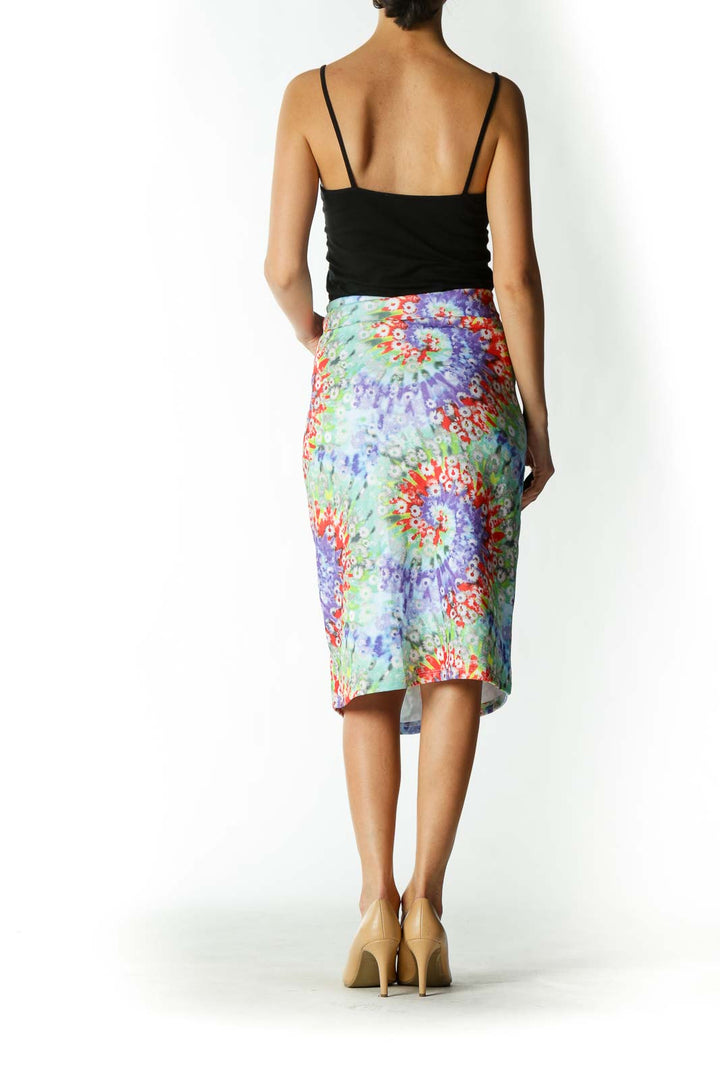 Multicolor Floral Print Tube Skirt