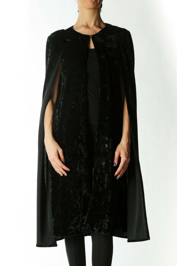 Black Velvet Long Cape