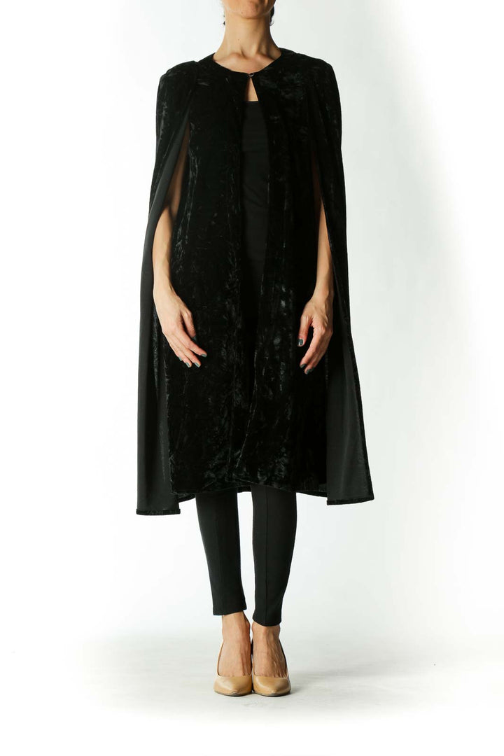 Black Velvet Long Cape