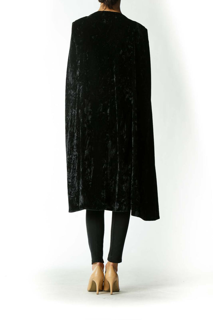 Black Velvet Long Cape