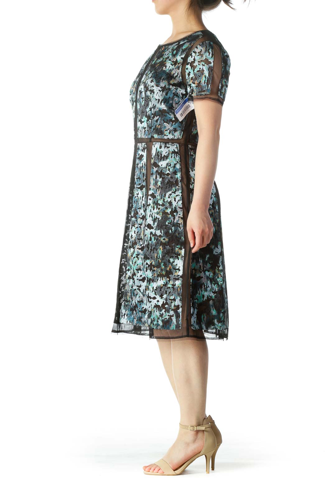 Multicolor Brocade Work Dress