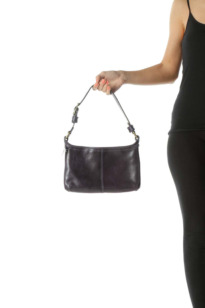 Purple Zippered Shoulder Bag