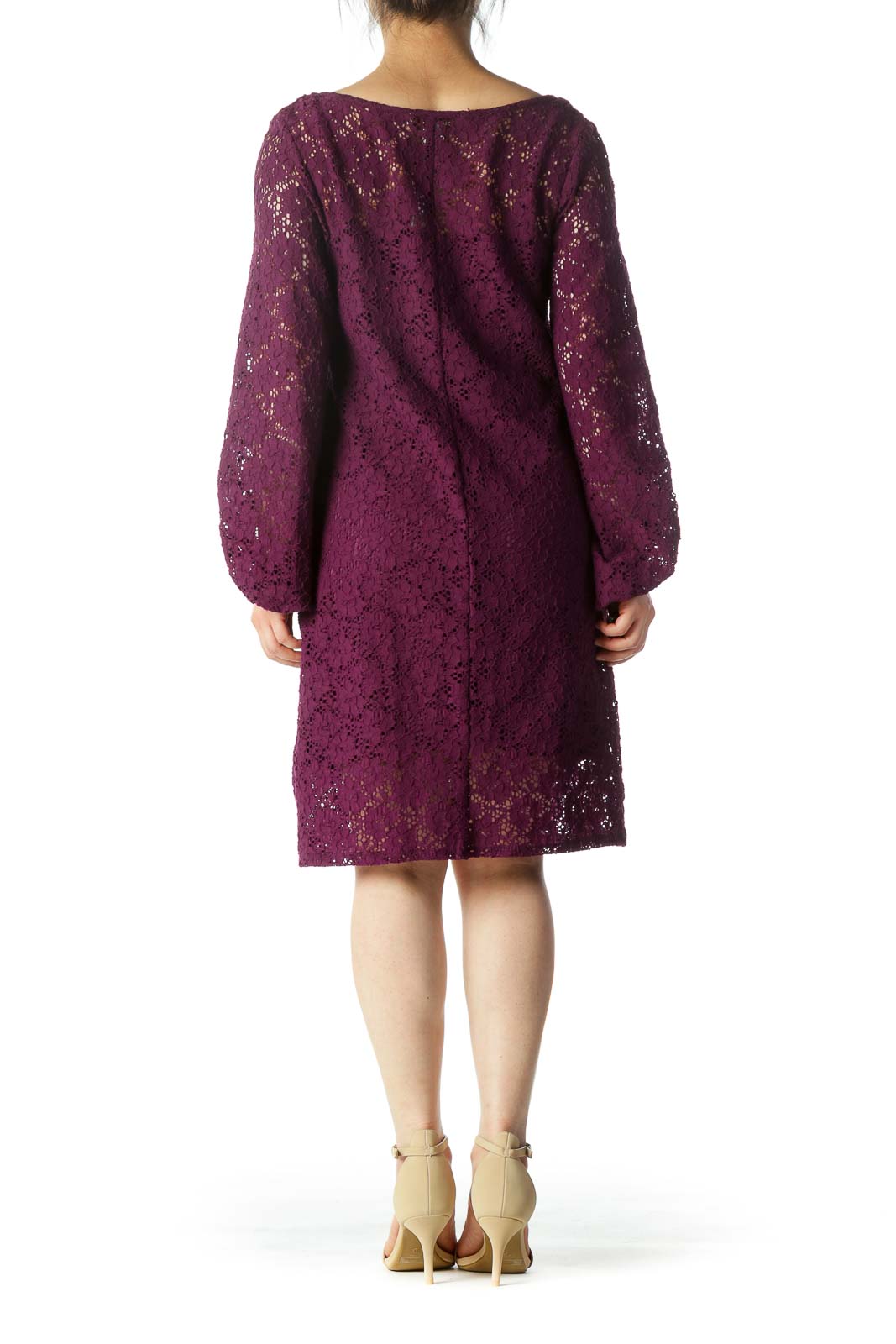 Purple Lace Work Dress