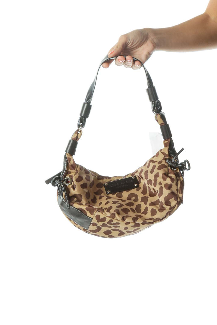 Animal Print Leather Shoulder Bag