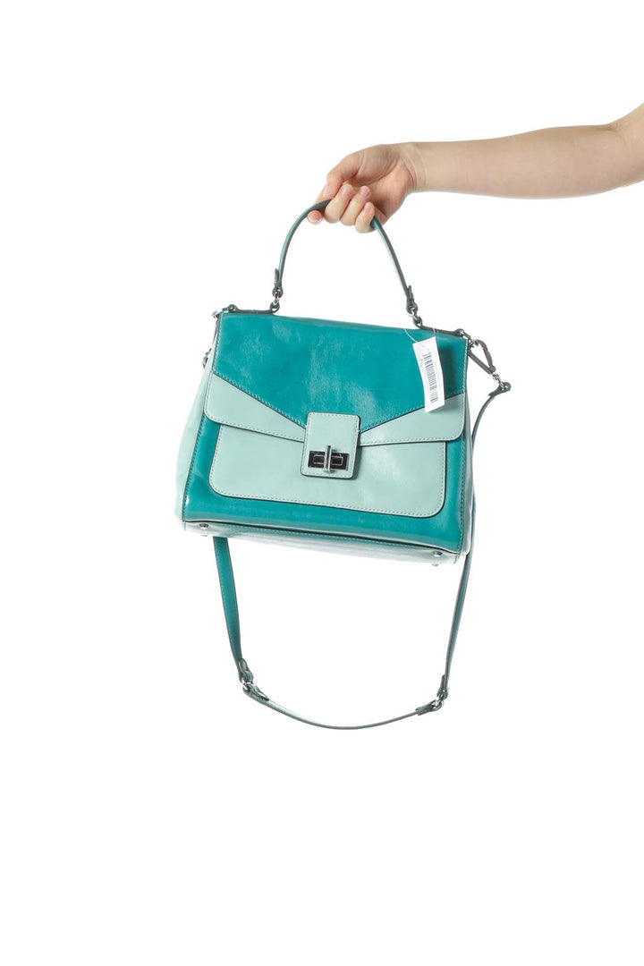 Green Color Block Crossbody Bag