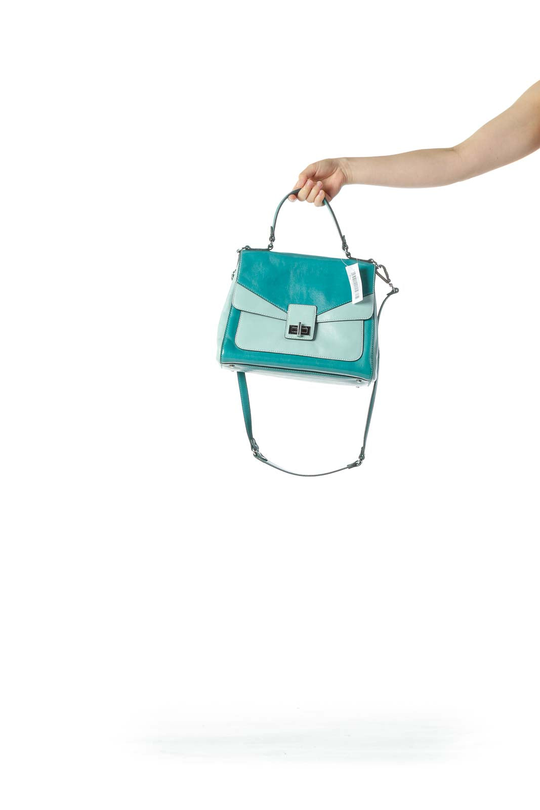 Green Color Block Crossbody Bag