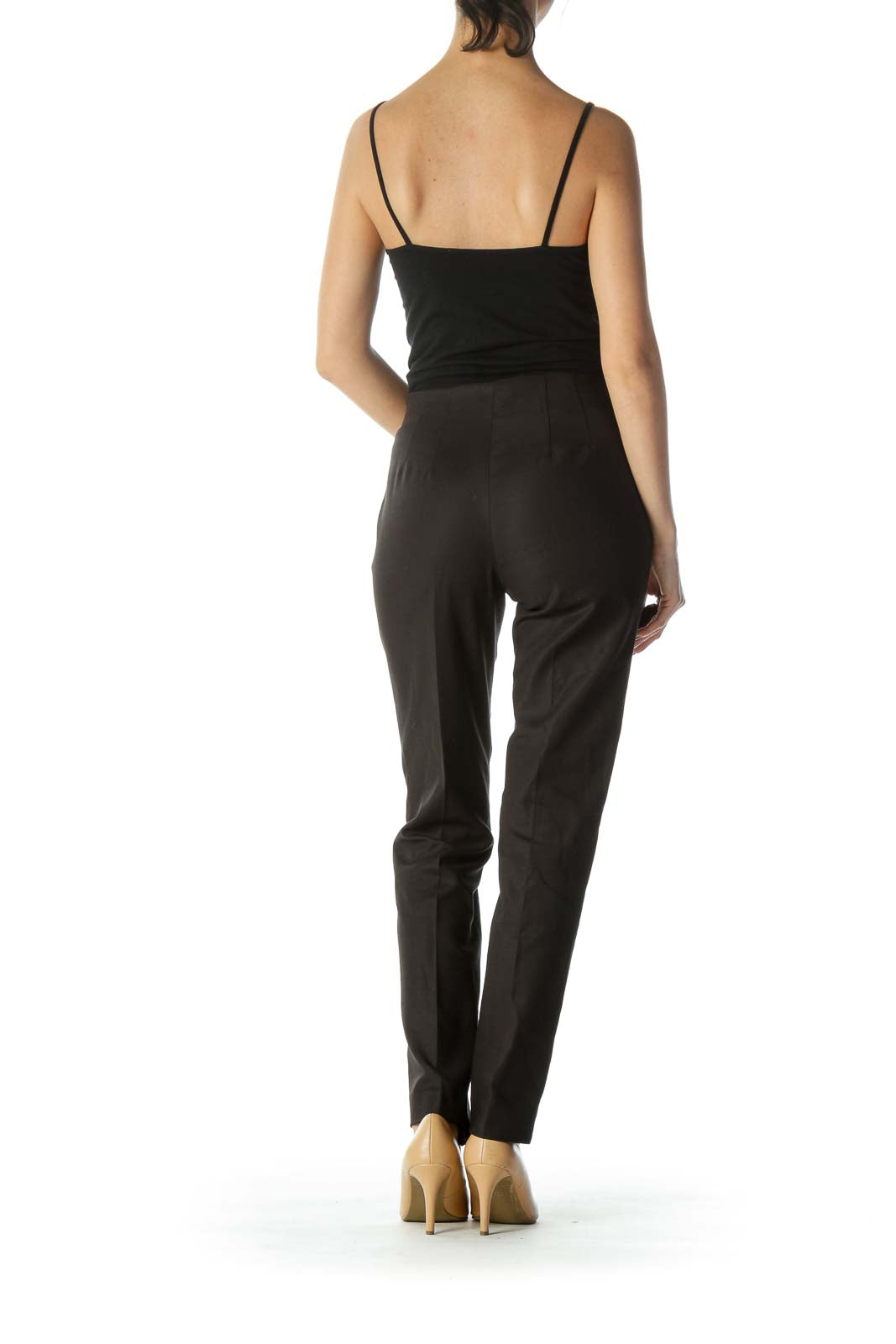 Black High Waist  Slim Fit Pant