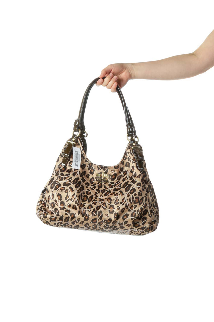 Gold Animal Print Shoulder Bag