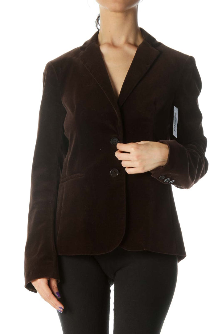 Brown Double Button Blazer