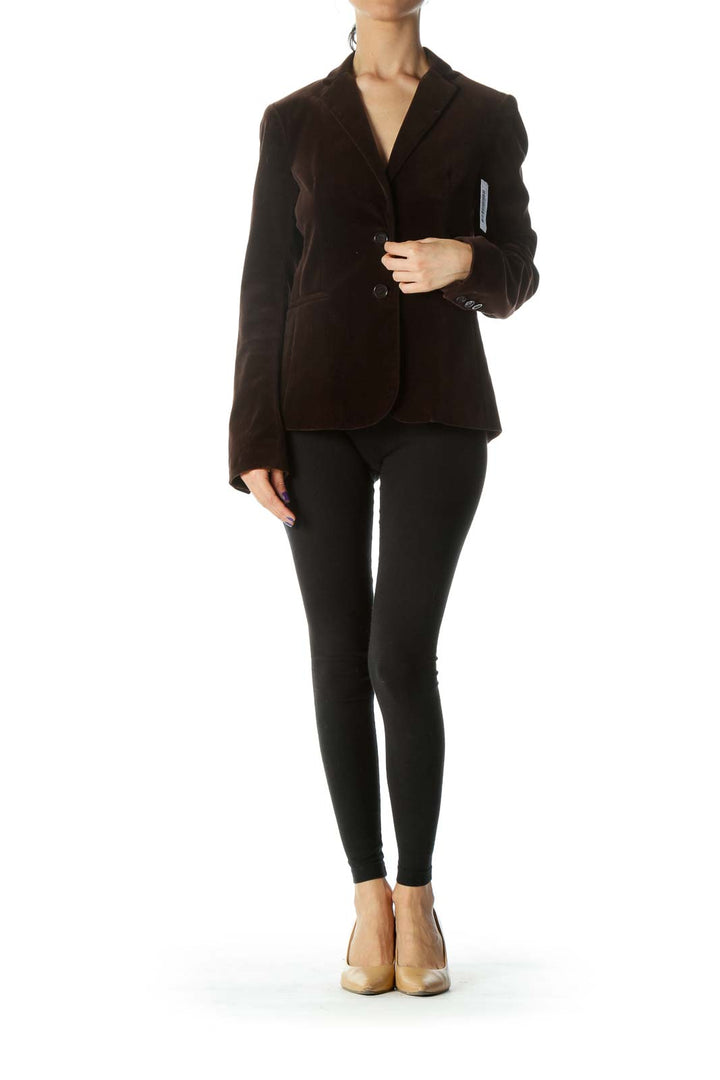 Brown Double Button Blazer