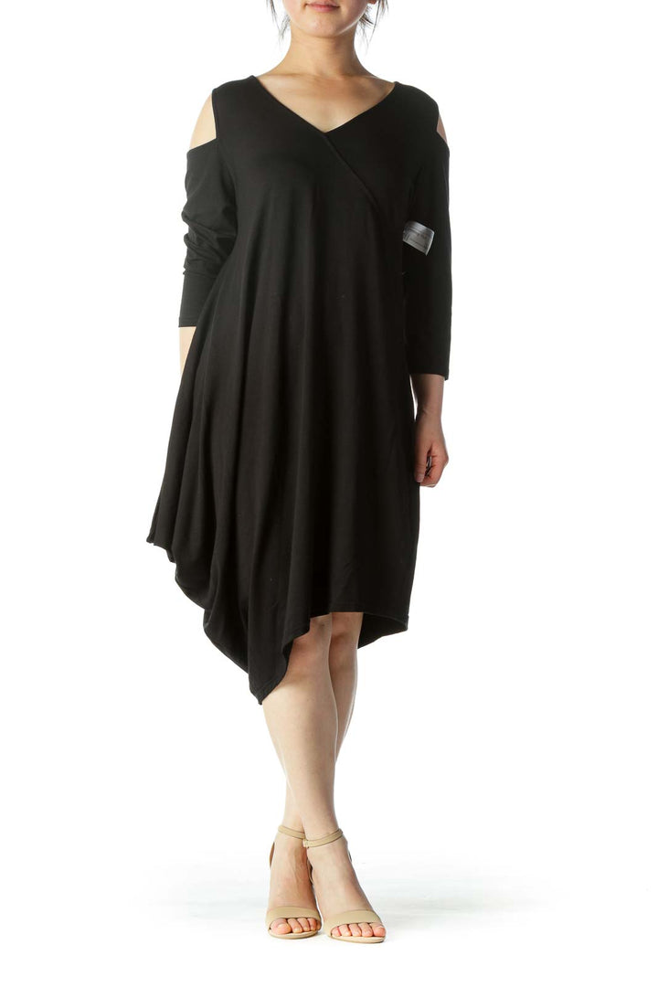 Black Cold Shoulder Tent Dress