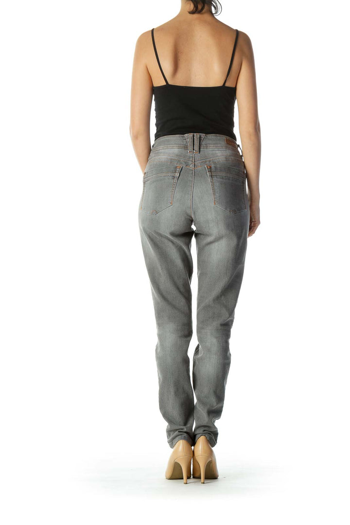 Gray Light Wash Skinny Jeans