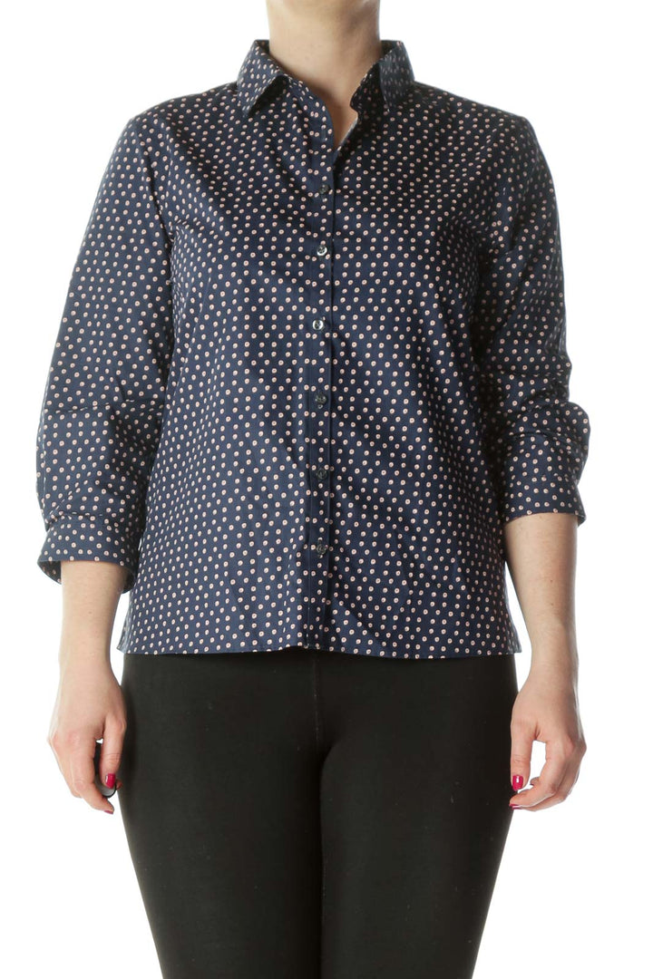 Navy Printed Shirt