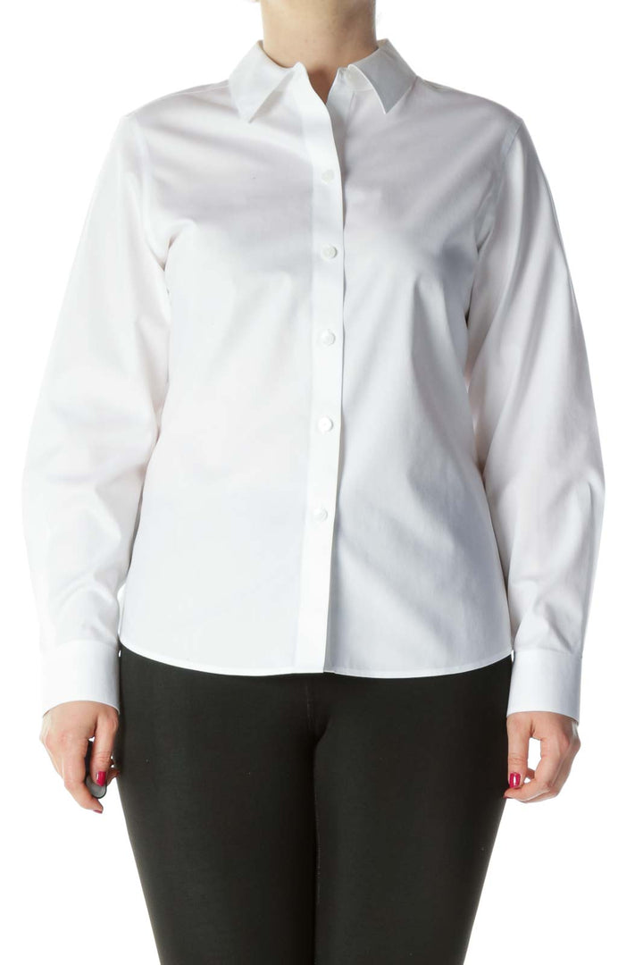 White Basic Cotton Blouse