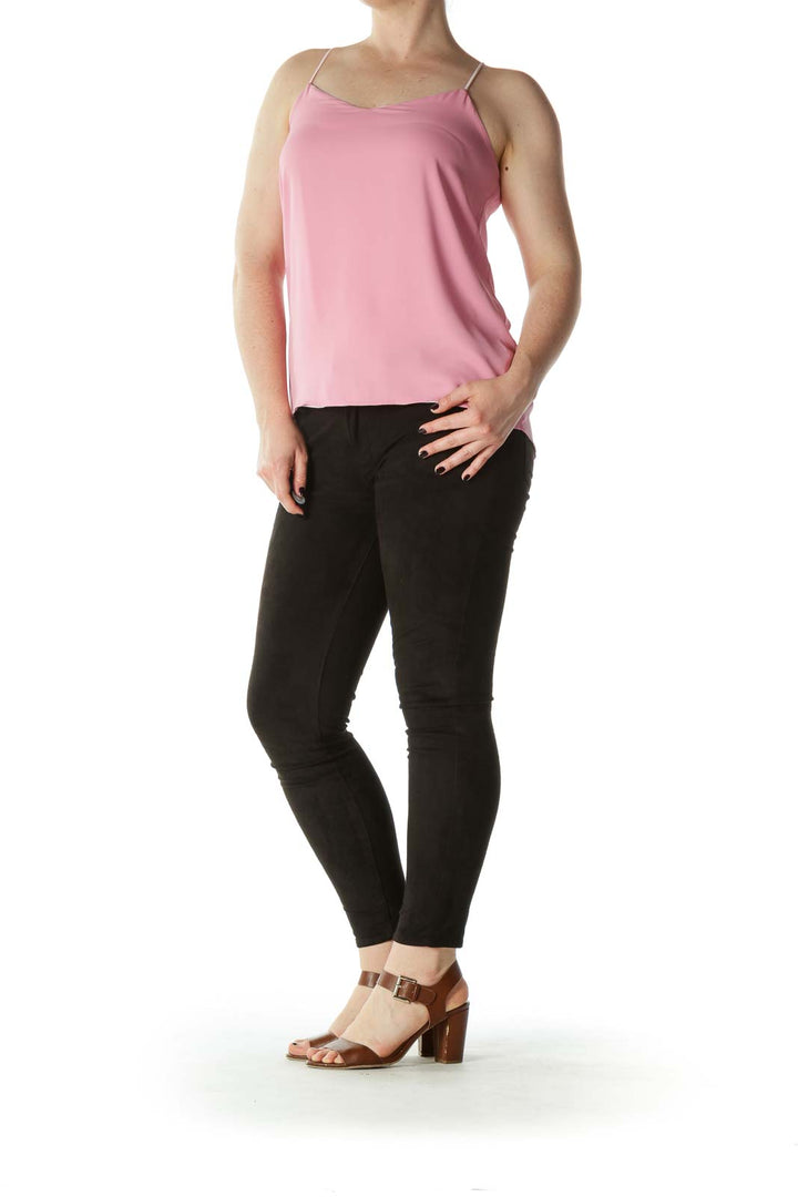 Two-Tone-Pink High-Low Flared Top