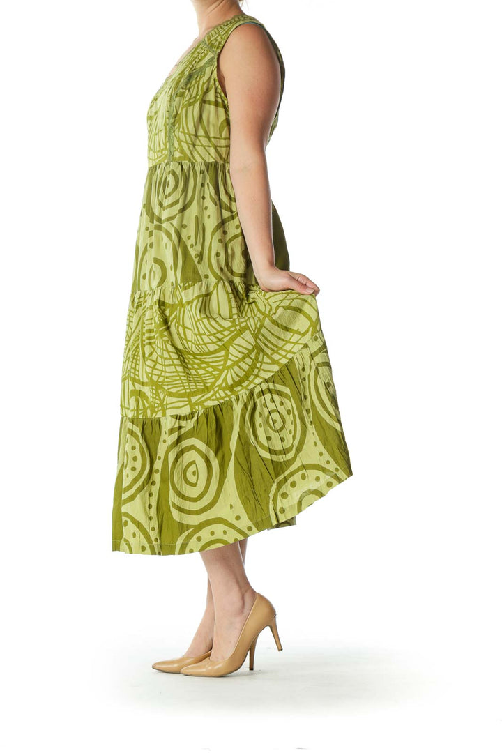 Green Sleeveless Maxi Dress