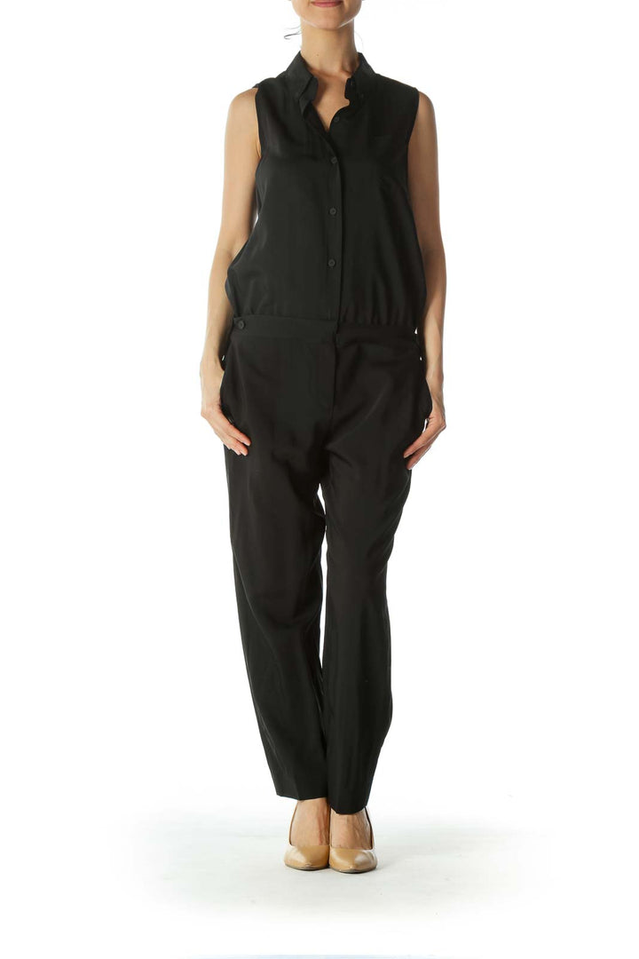 Black Sleeveless Jumpsuit