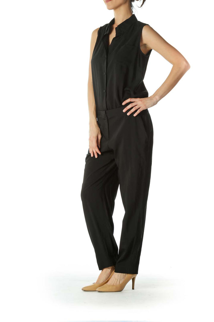 Black Sleeveless Jumpsuit