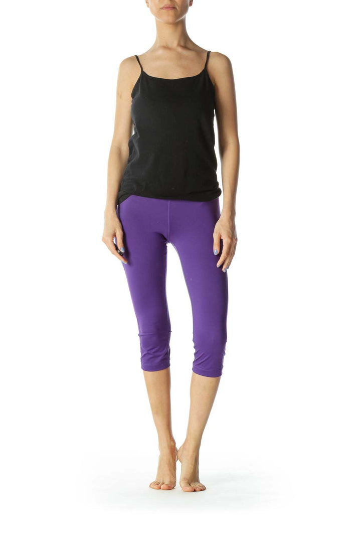 Purple/Pink Monogrammed Cropped Activewear Leggings